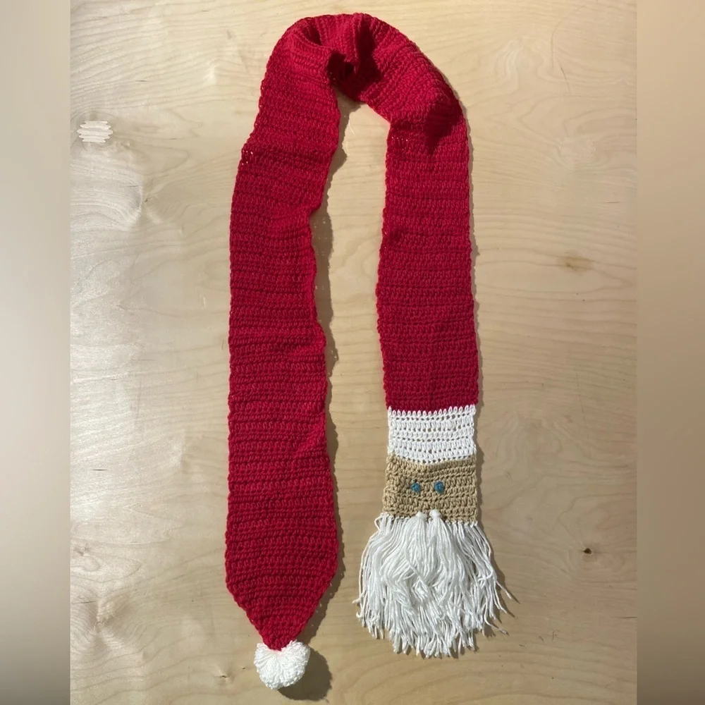 Red and White Crochet Santa Scarf (OT)